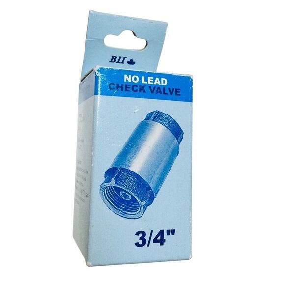 BOSHART BII BRASS 3/4" NO LEAD CHECK VALVE 17YBCV075NL 3/4 FPT X 3/4 FPT FML NPT - Picture 1 of 5